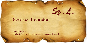 Szeicz Leander névjegykártya